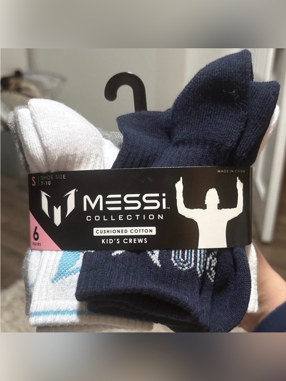 Kids' Messi Crew Socks - 6 Pair